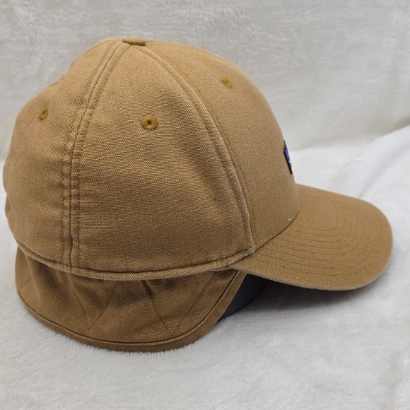 Patagonia Hat Cap Mens M 58cm Fitted Tan Canvas Workwear Outdoor Trail Hike Camp - Picture 6 of 11
